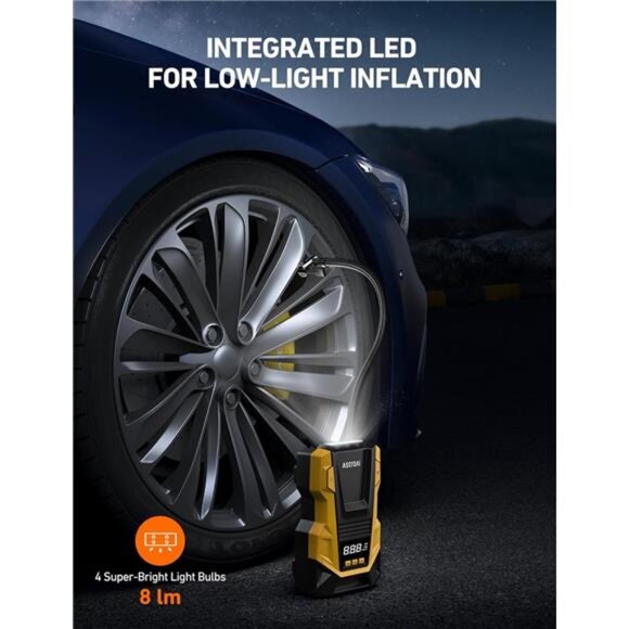 AC/DC Tire Inflator Portable Air Compressor for Car, Air Pump for Car Tires - Picture 6 of 7